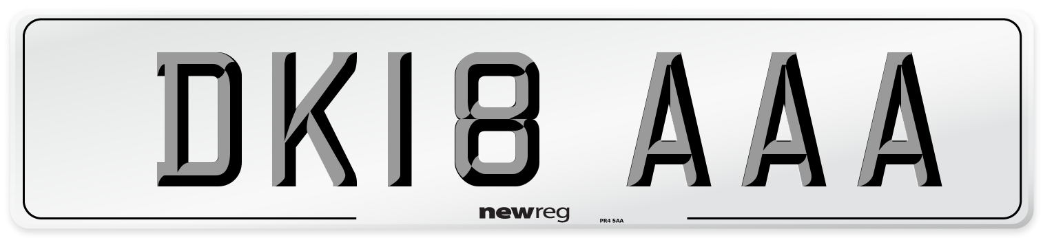 DK18 AAA Number Plate from New Reg